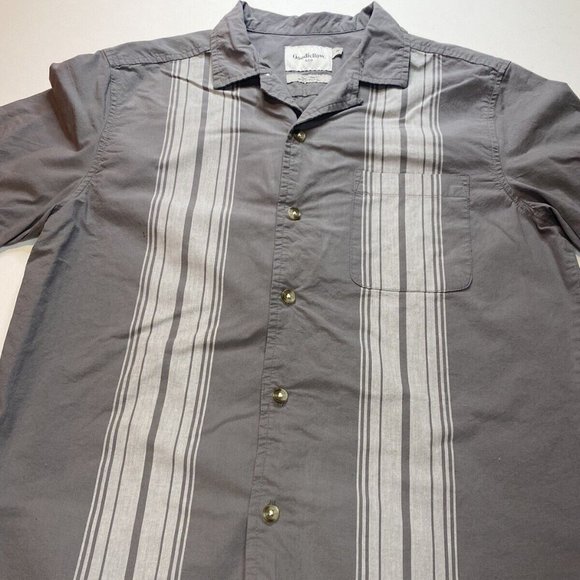 Goodfellow & Co. Button Up Shirt Men's Slim Short Sleeve Gray Cotton Size M - Picture 2 of 8
